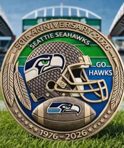 Seattle Seahawks Coin 50th Anniversary 2026