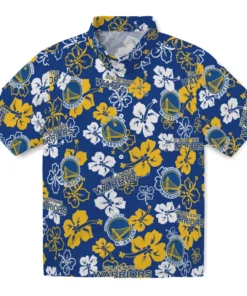 Golden State Warriors Hibiscus Bloom Hawaiian Shirt