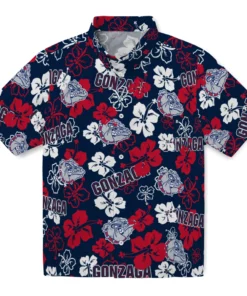 Gonzaga Bulldogs Hibiscus Bloom Hawaiian Shirt