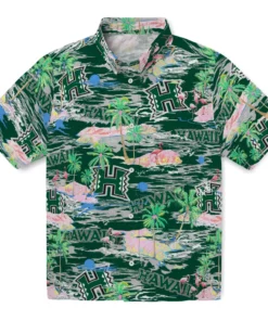 Hawaii Rainbow Warriors Flamingo Retreat 2026 Hawaiian Shirt