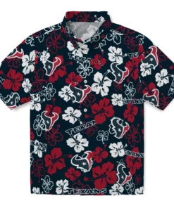 Houston Texans Hibiscus Bloom Hawaiian Shirt