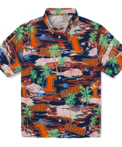 Illinois Fighting Illini Flamingo Retreat 2026 Hawaiian Shirt