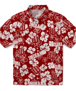 Indiana Hoosiers Hibiscus Bloom Hawaiian Shirt
