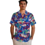 kansas-jayhawks-hawaiian-shirt-flamingo-retreat-blue-best-selling.webp