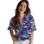 kansas-jayhawks-hawaiian-shirt-flamingo-retreat-blue-best-selling.webp