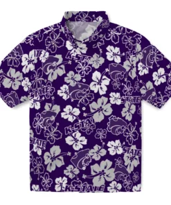 Kansas State Wildcats Hibiscus Bloom Hawaiian Shirt