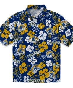 Kent State Golden Flashes Hibiscus Bloom Hawaiian Shirt