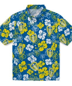 Leeds United Hibiscus Bloom Hawaiian Shirt