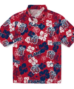 Liberty Flames Hibiscus Bloom Hawaiian Shirt
