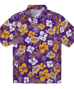 Los Angeles Lakers Hibiscus Bloom Hawaiian Shirt