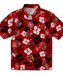 Louisville Cardinals Hibiscus Bloom Hawaiian Shirt