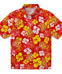 Manchester United Hibiscus Bloom Hawaiian Shirt