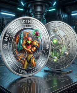 Metroid 40Th Anniversary Galactic Bounty Hunter Collector Coin