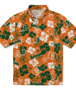 Miami Hurricanes Hibiscus Bloom Hawaiian Shirt