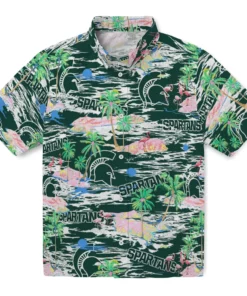 Michigan State Spartans Flamingo Retreat 2026 Hawaiian Shirt