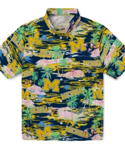 Michigan Wolverines Flamingo Retreat 2026 Hawaiian Shirt