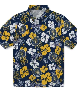 Milwaukee Brewers Hibiscus Bloom Hawaiian Shirt