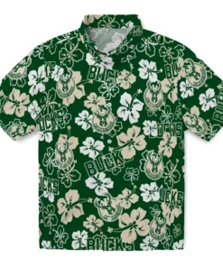 Milwaukee Bucks Hibiscus Bloom Hawaiian Shirt