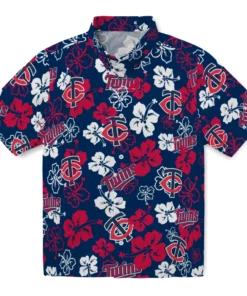 Minnesota Twins Hibiscus Bloom Hawaiian Shirt