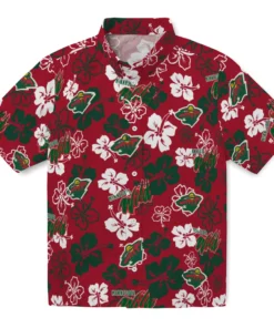 Minnesota Wild Hibiscus Bloom Hawaiian Shirt
