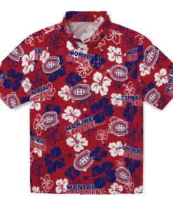 Montreal Canadiens Hibiscus Bloom Hawaiian Shirt