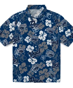 Nevada Wolf Pack Hibiscus Bloom Hawaiian Shirt