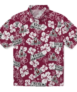 New Mexico State Aggies Hibiscus Bloom Hawaiian Shirt