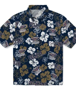New Orleans Pelicans Hibiscus Bloom Hawaiian Shirt