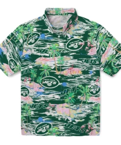 New York Jets Flamingo Retreat 2026 Hawaiian Shirt