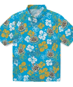 Newcastle United Hibiscus Bloom Hawaiian Shirt
