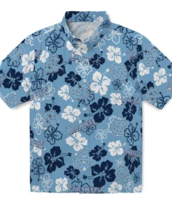 North Carolina Tar Heels Hibiscus Bloom Hawaiian Shirt