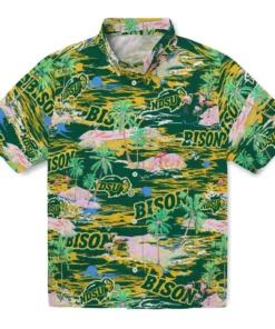 North Dakota State Bison Flamingo Retreat 2026 Hawaiian Shirt