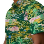 north-dakota-state-bison-hawaiian-shirt-flamingo-retreat-green-best-selling.webp