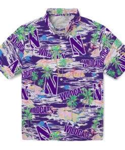 Northwestern Wildcats Flamingo Retreat 2026 Hawaiian Shirt