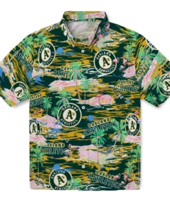 Oakland Athletics Flamingo Retreat 2026 Hawaiian Shirt