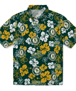 Oakland Athletics Hibiscus Bloom Hawaiian Shirt