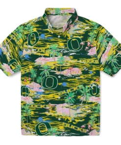 Oregon Ducks Flamingo Retreat 2026 Hawaiian Shirt