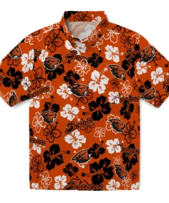 Oregon State Beavers Hibiscus Bloom Hawaiian Shirt