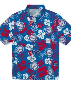 Philadelphia 76ers Hibiscus Bloom Hawaiian Shirt