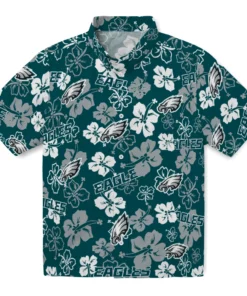 Philadelphia Eagles Hibiscus Bloom Hawaiian Shirt