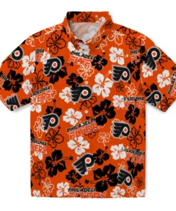 Philadelphia Flyers Hibiscus Bloom Hawaiian Shirt
