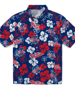 Philadelphia Phillies Hibiscus Bloom Hawaiian Shirt