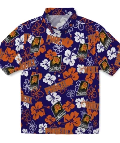 Phoenix Suns Hibiscus Bloom Hawaiian Shirt