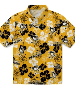 Pittsburgh Penguins Hibiscus Bloom Hawaiian Shirt