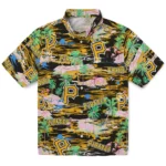 pittsburgh-pirates-hawaiian-shirt-flamingo-retreat-black-best-selling.webp