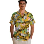pittsburgh-steelers-hawaiian-shirt-flamingo-retreat-gold-best-selling.webp