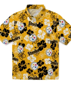 Pittsburgh Steelers Hibiscus Bloom Hawaiian Shirt