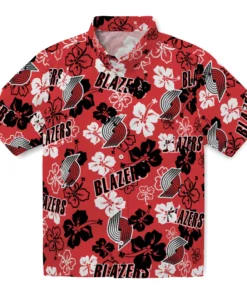 Portland Trail Blazers Hibiscus Bloom Hawaiian Shirt