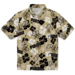 Purdue Boilermakers Hibiscus Bloom Hawaiian Shirt