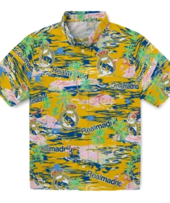 Real Madrid Flamingo Retreat 2026 Hawaiian Shirt